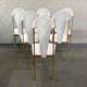 Set of 6 glamorous 'noble pen shell back' dining chairs - late 1980's