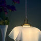 Vintage blue opaline pendant light