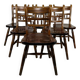 Set of 6 "Windsor" / Western / Cowboy chairs in beech, Circa 1970