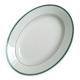 Plat creux ovale vert Moulin des Loups