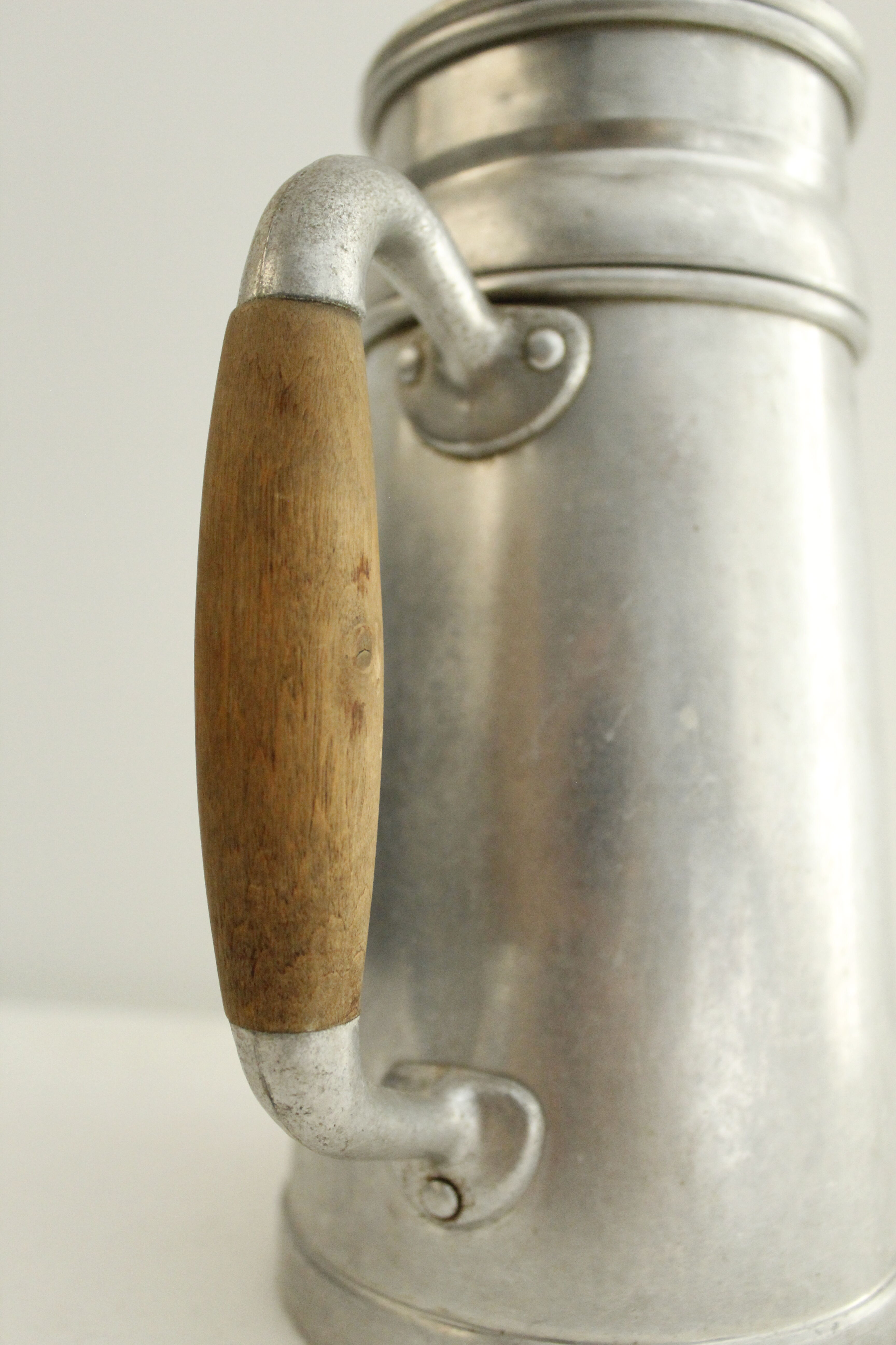 Antique aluminum coffee maker