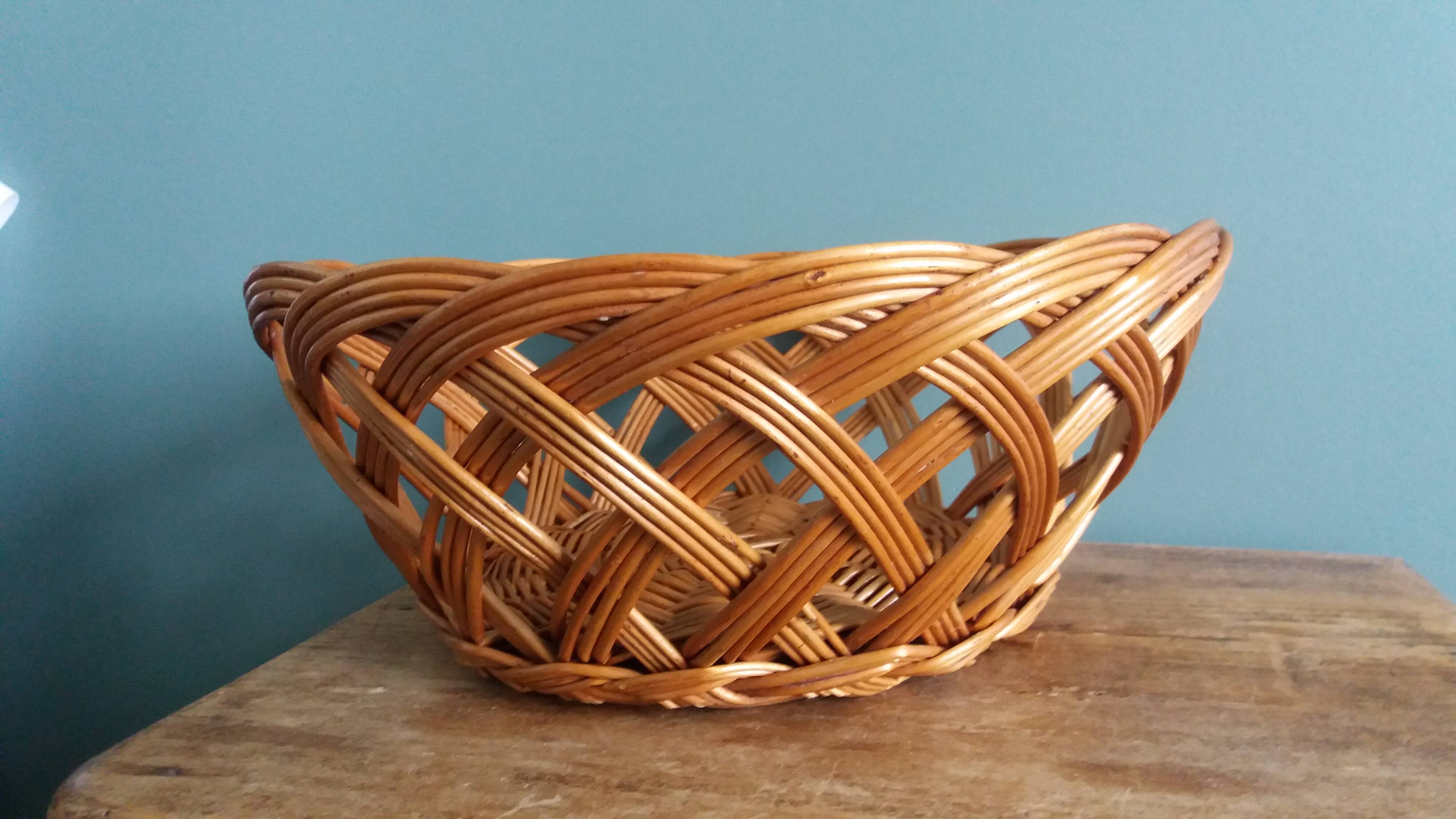 Wicker basket, fruit bowl basket, 29 cm