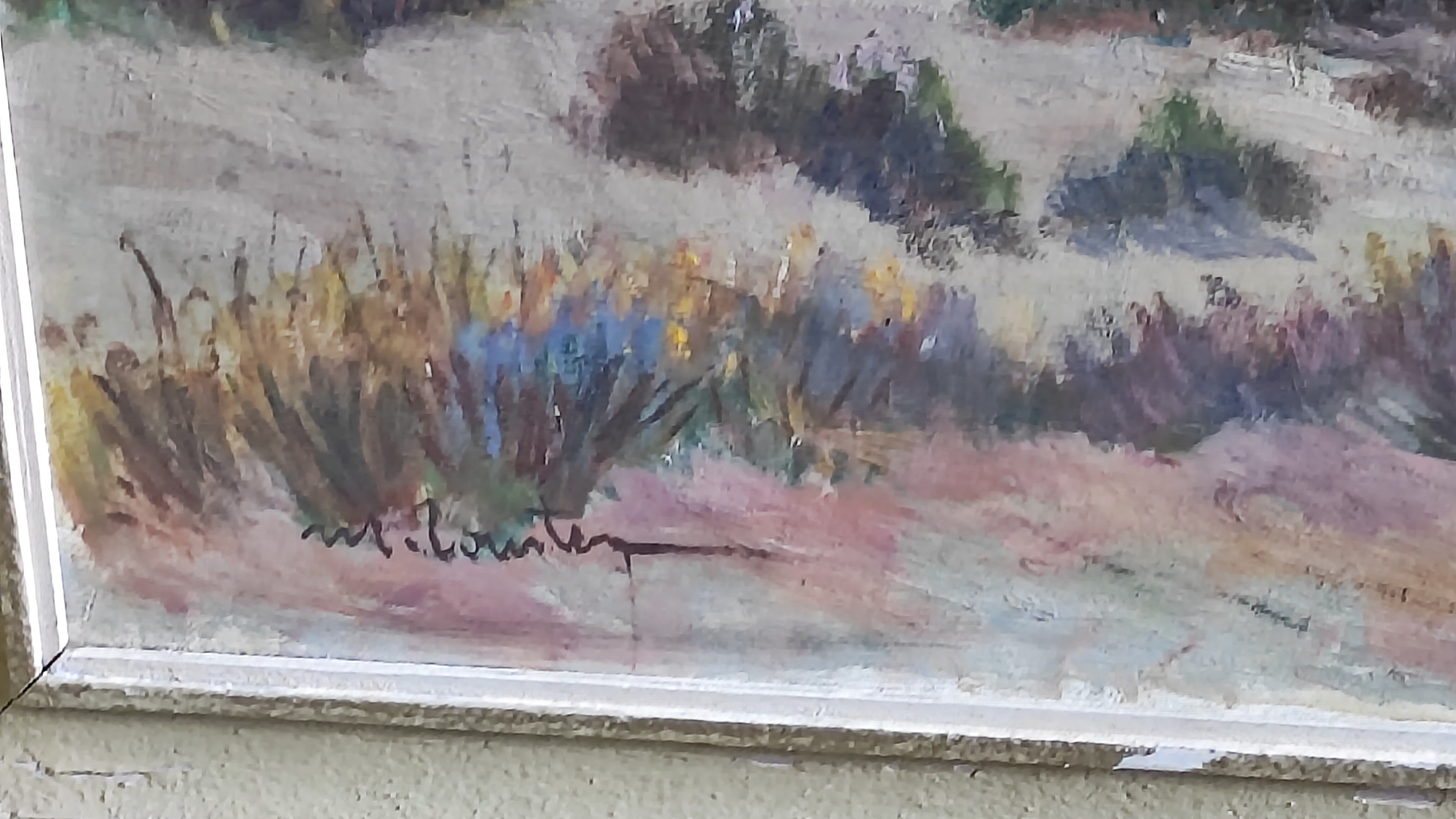 Painting, landscape of Camargue