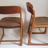 Pair of chairs Baumann sled feet 60s