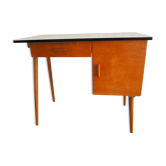 Bureau en bois plateau formica des années 60