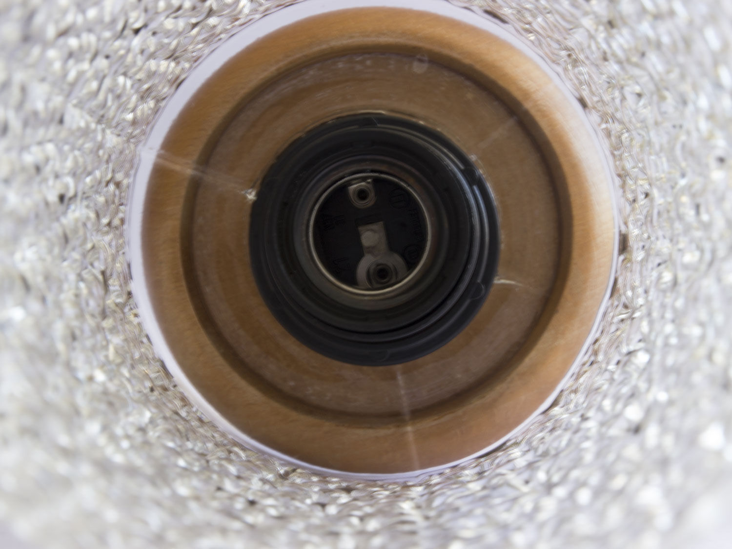 Bubbled glass hanging lamp