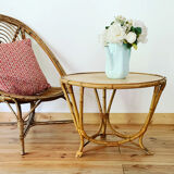 Vintage rattan coffee table