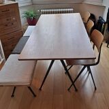 Hay - Pyramid table and bench + 3 Result chairs