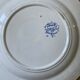 Assiette décor floral bleu KG Luneville