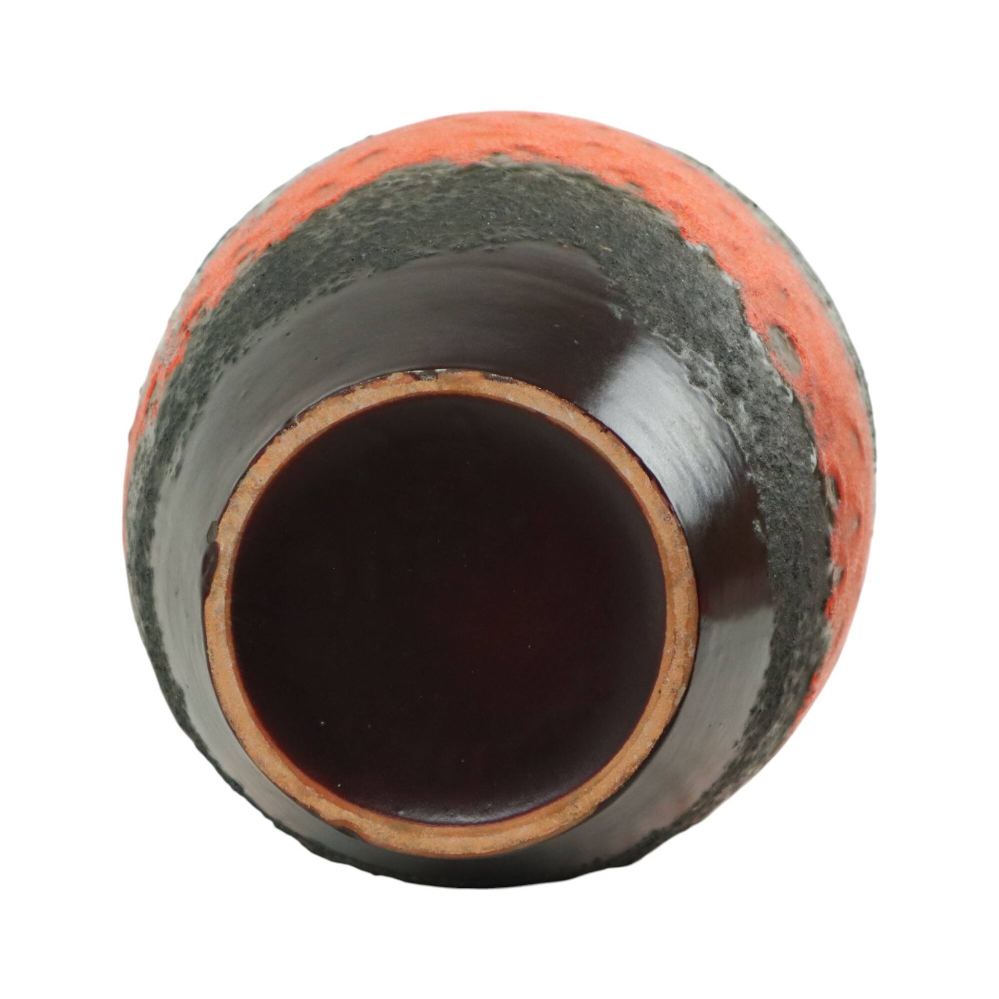 Large Orange Fat Lava Vase West Germany Carstens 7315-45