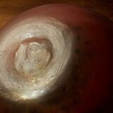 Signed blown glass vase dated and numbered