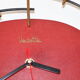 Wall clock vedette steel brass red