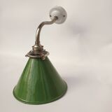 Swan neck enamelled sheet metal wall lights