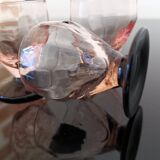 4 art deco stemmed glasses with digestive