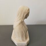 Vintage Virgin Mary plaster bust stamped
