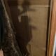 Vintage wooden wardrobe with sliding doors