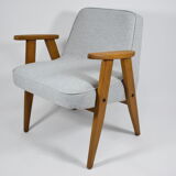 Vintage 366 armchair, designer J. Chierowski, 1960s, blue
