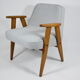 Vintage 366 armchair, designer J. Chierowski, 1960s, blue