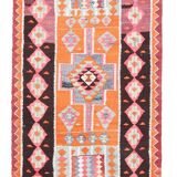 Pink Vintage Kilim Runner Rug, 95x325Cm