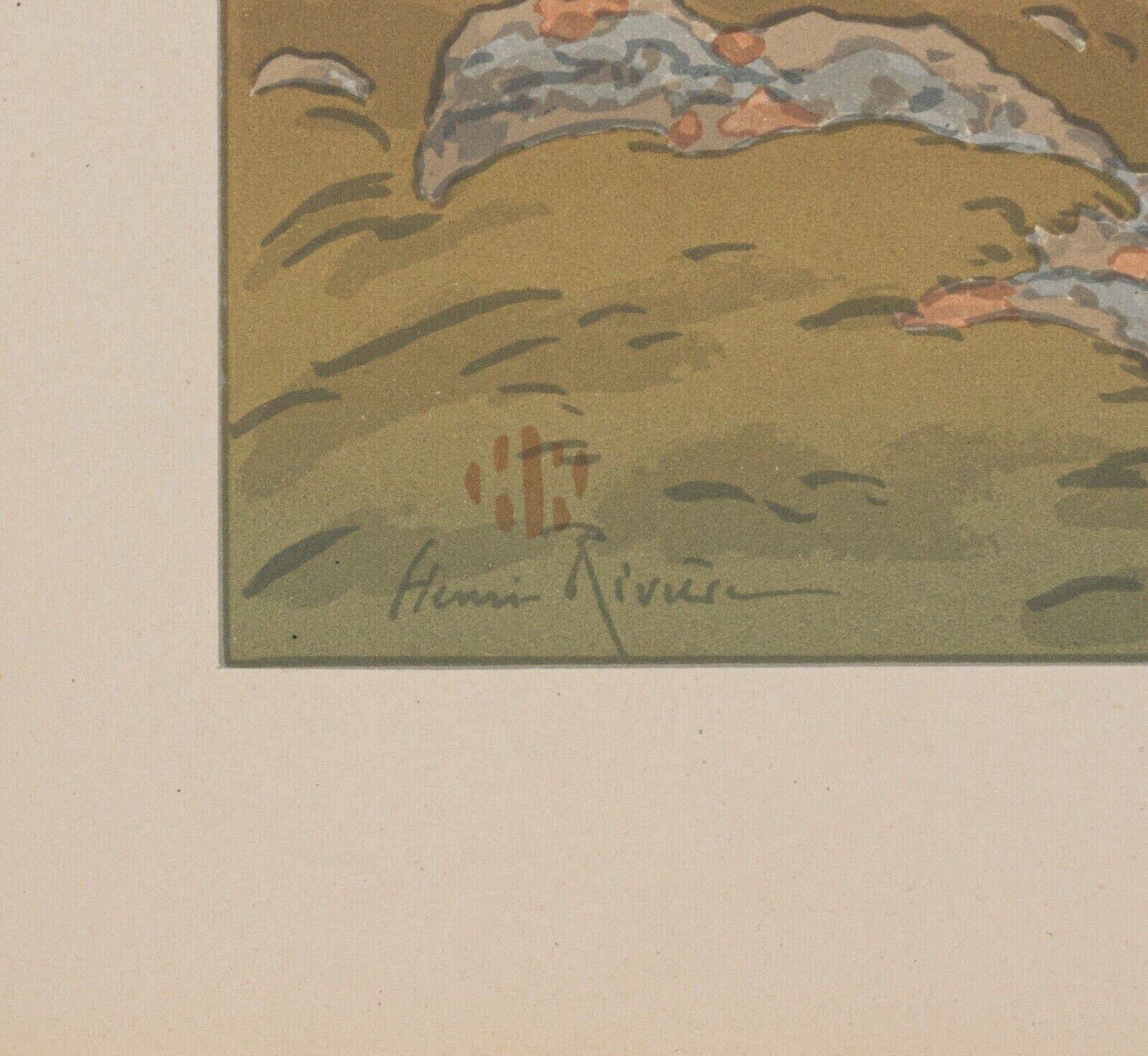 Lithograph by Henri Rivière La Tempête