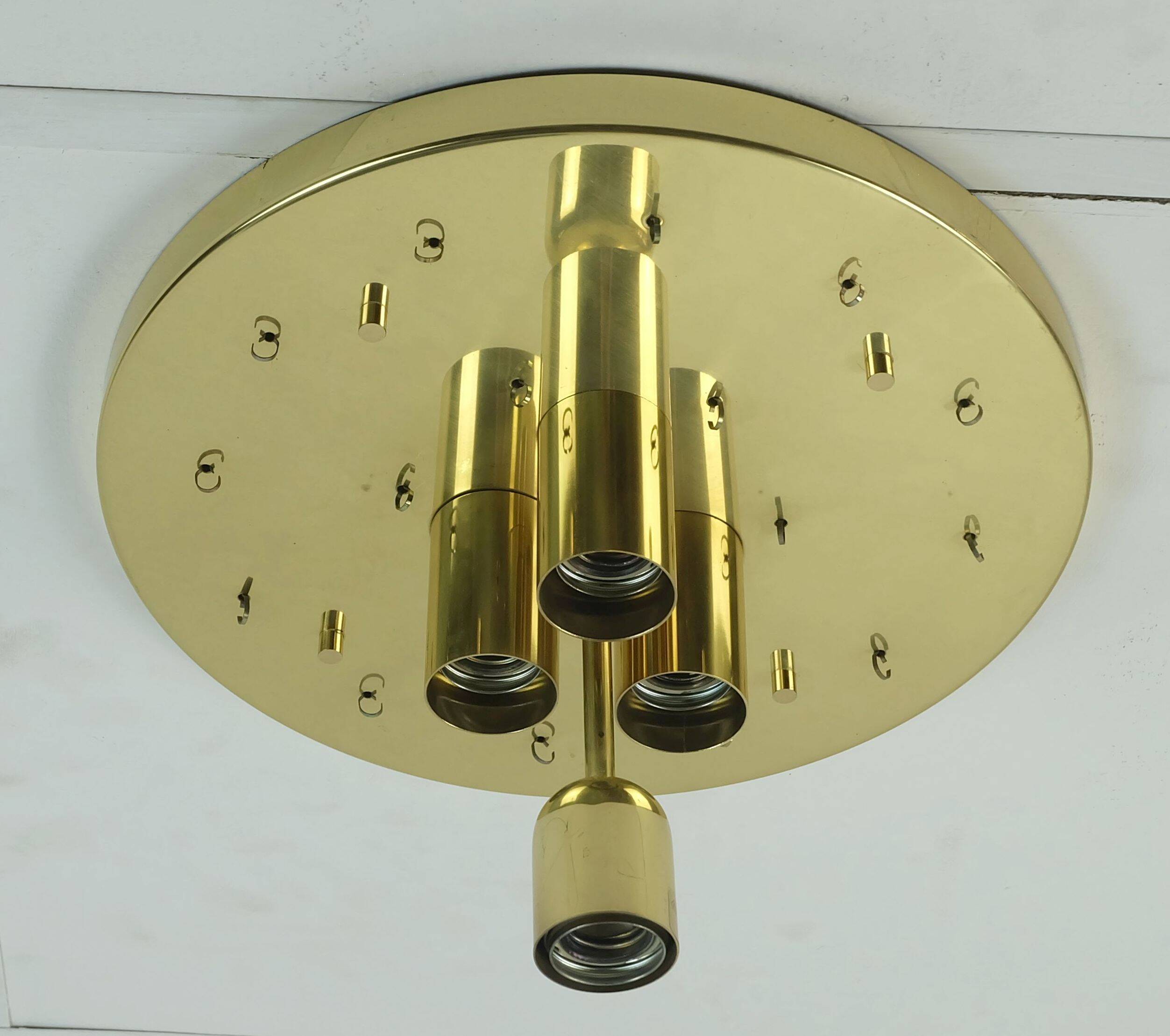 limburg mid century CEILING LIGHT ceiling fixture with 18 glass tubes