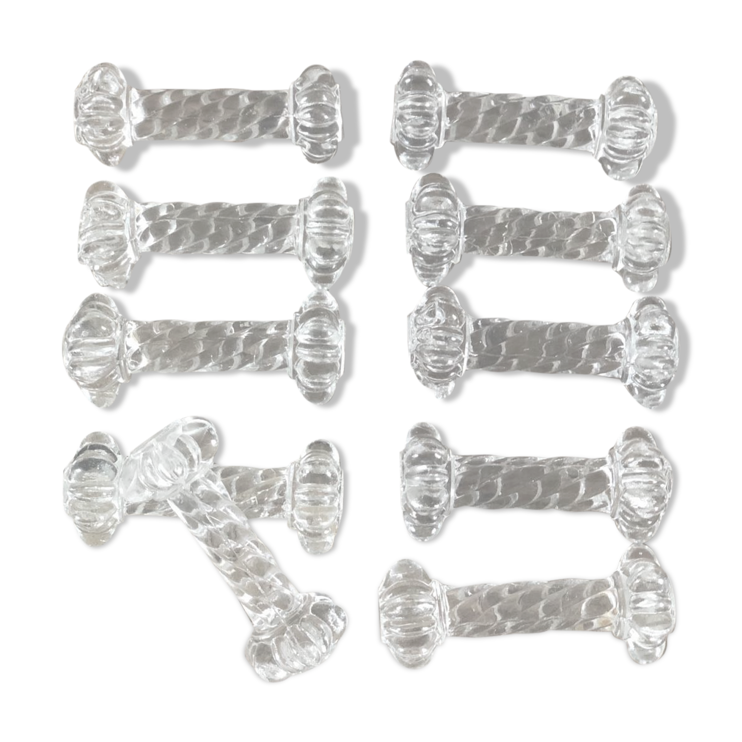 Moulded glass knife holders