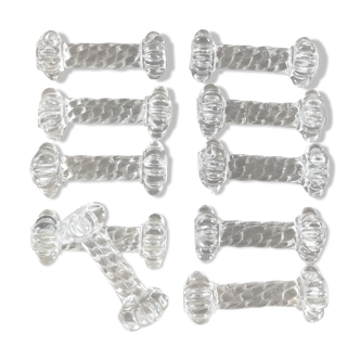 Moulded glass knife holders