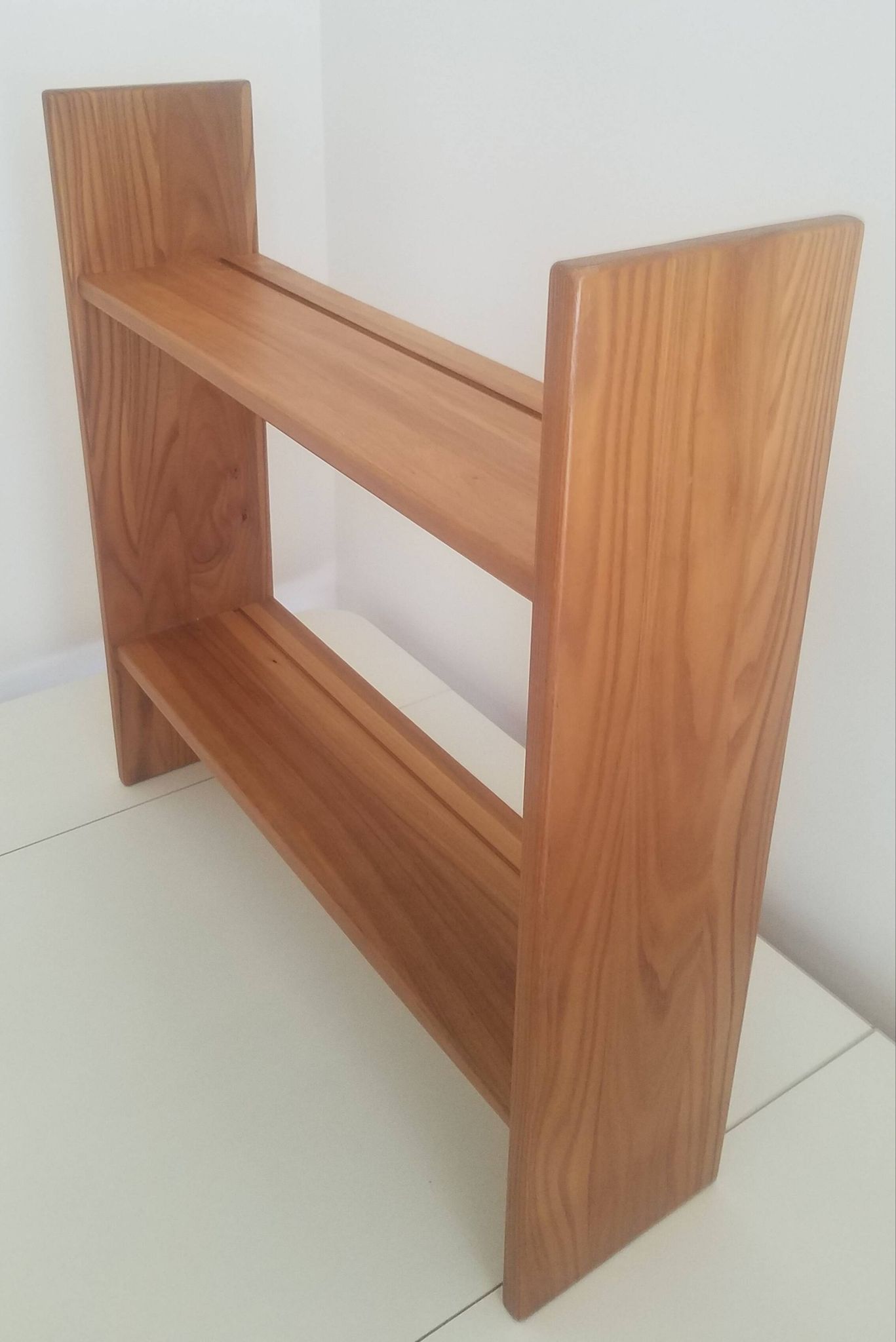 Vintage solid elm shelf