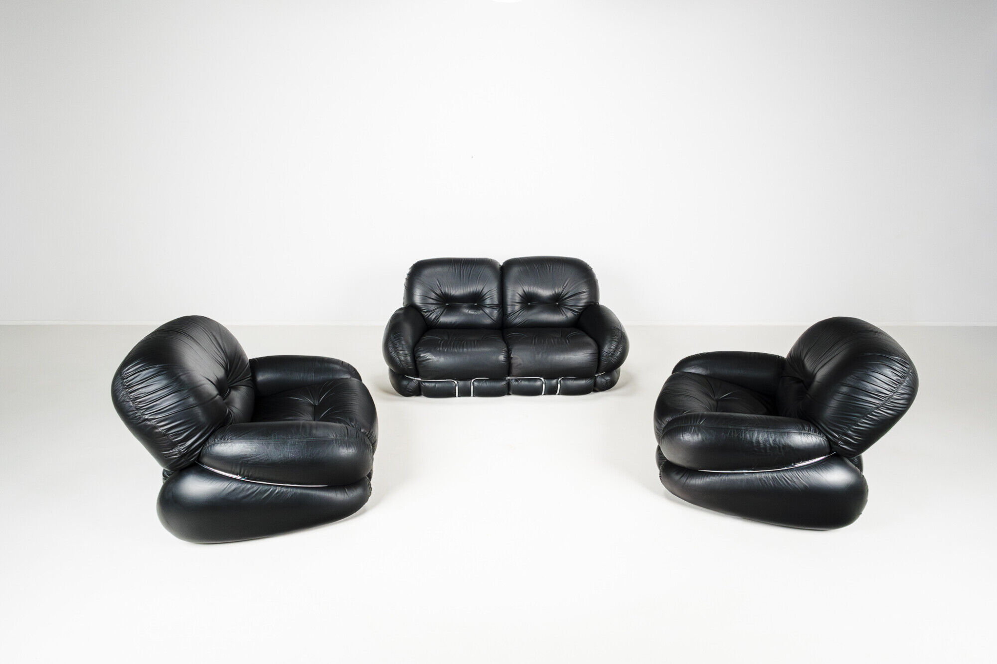 Three-piece lounge set model OKAY by Adriano Piazzesi, Italy, 1970s