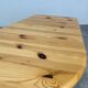 Table basse en pin massif forme organique, années 80