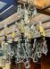 Bronze and cut crystal chandelier with 6 lights, early 20th century work.