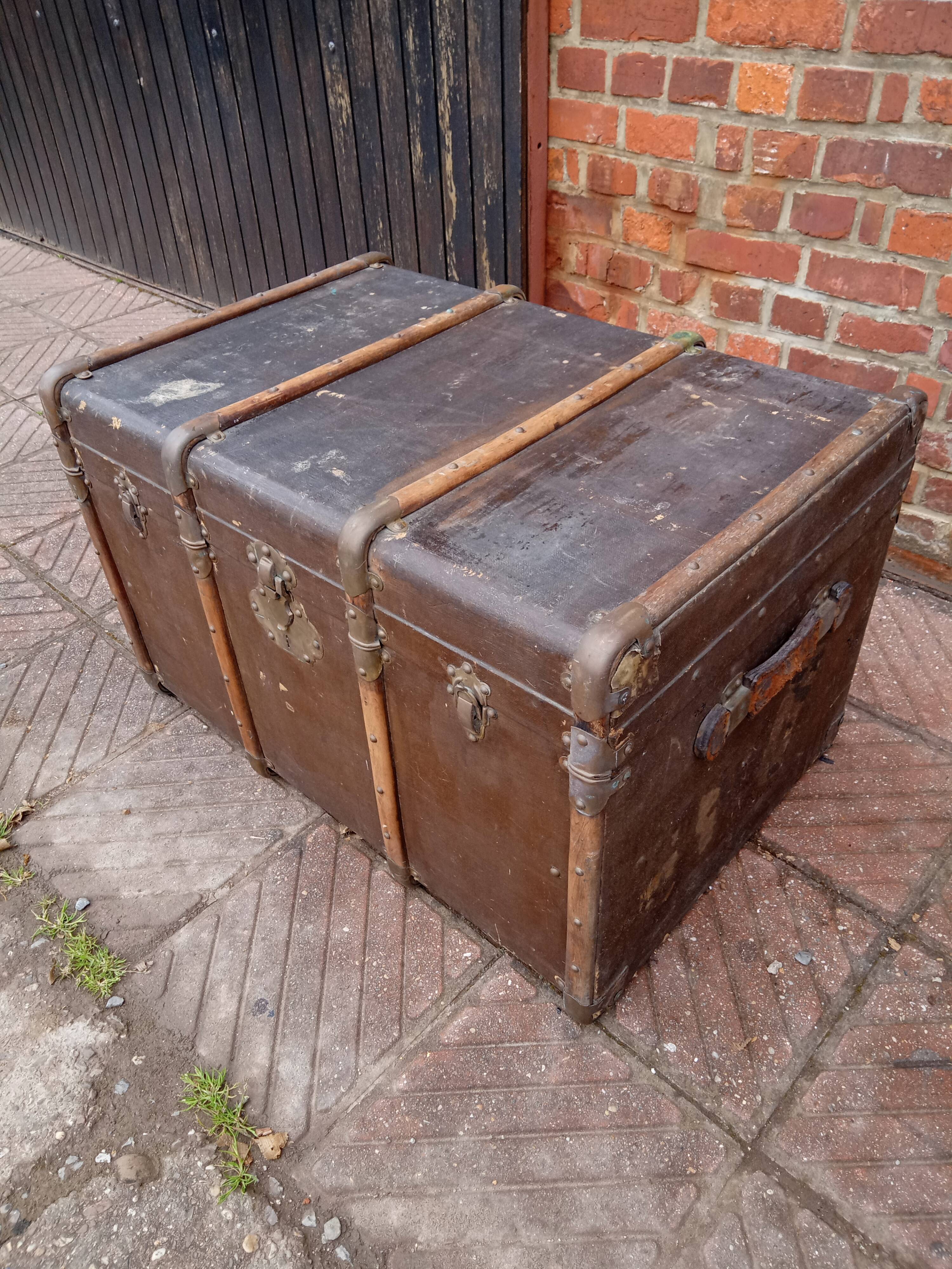 Old travel trunk