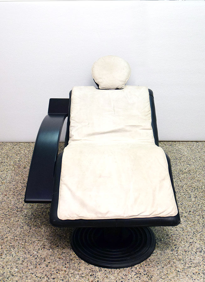 Chaise longue on wheels, Italian production, 1980s