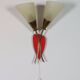 Vintage 1950s wall lamp in brass with flower decoration.