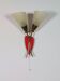 Vintage 1950s wall lamp in brass with flower decoration.