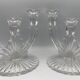 PAIR OF VINTAGE CANDLESTICKS IN CRYSTAL CANDLESTICK 3 BRANCHES ART DECO