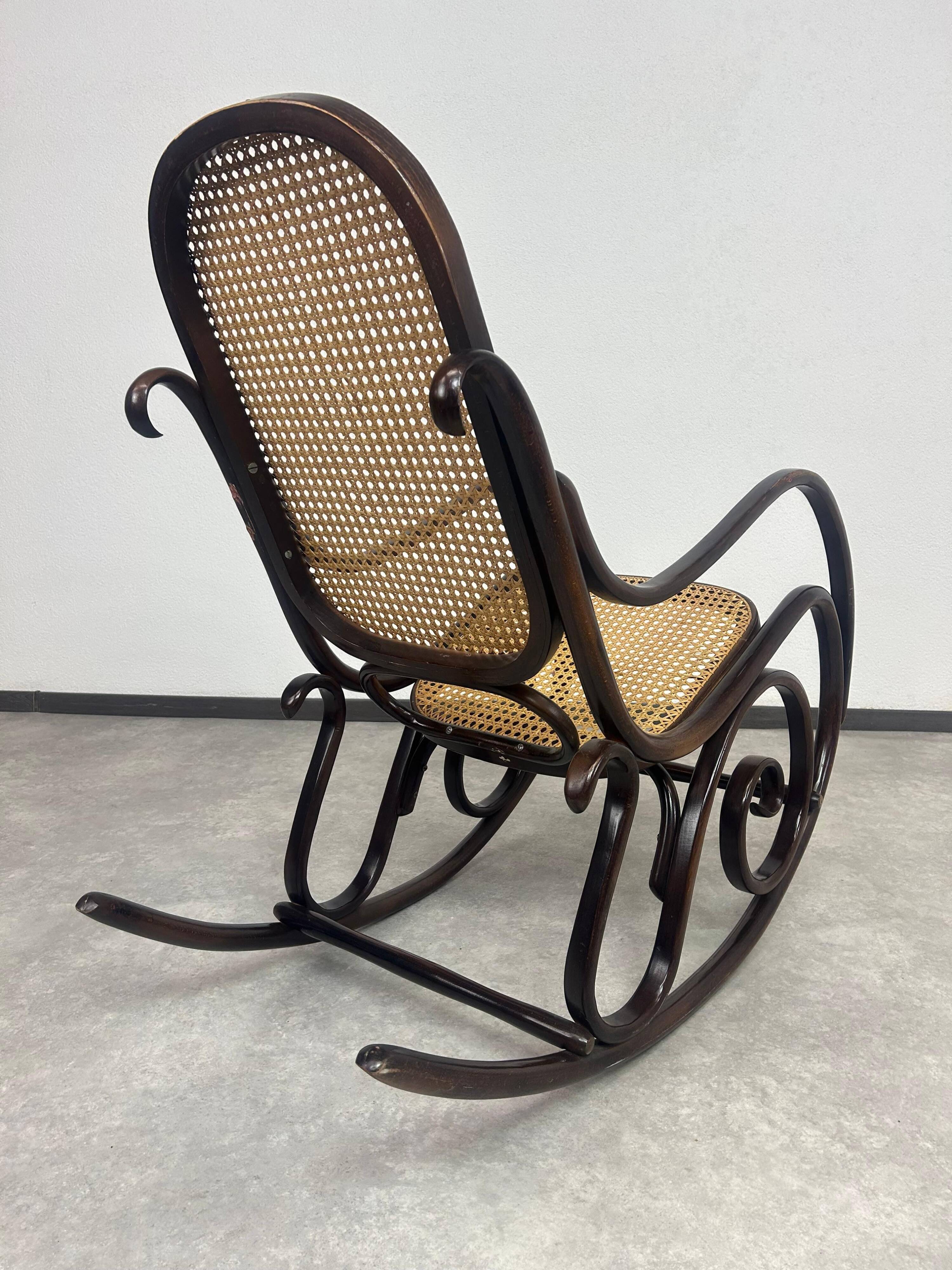 Bentwood rocking chair by Thonet