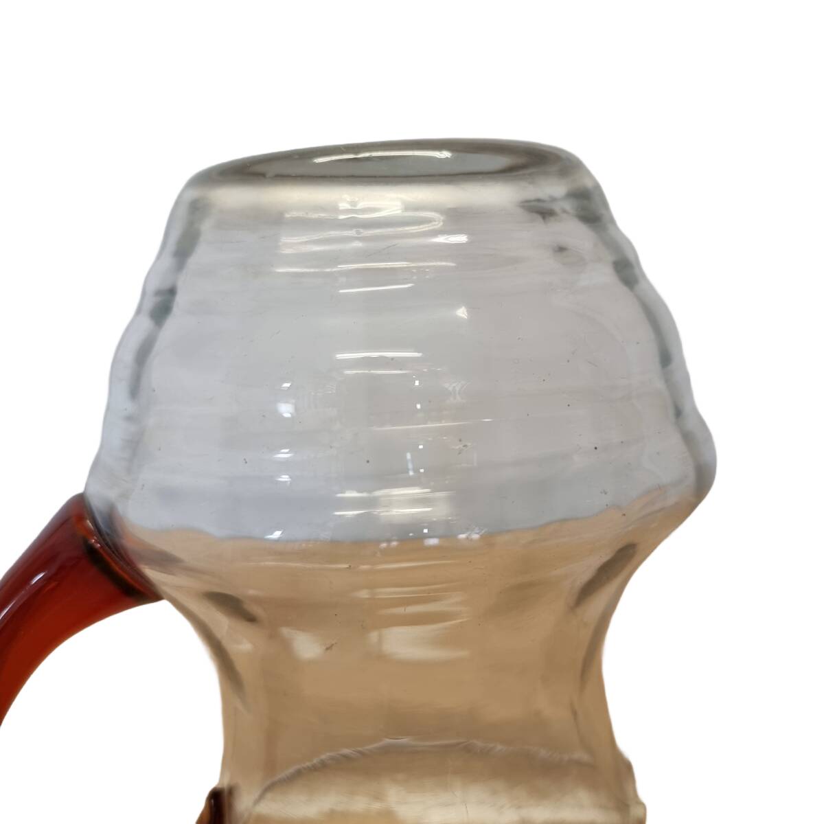 Vintage Design Water Carafe With Amber Glass, 1930/50s