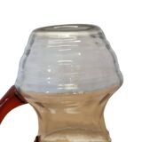 Vintage Design Water Carafe With Amber Glass, 1930/50s
