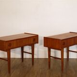 Pair of scandinavian teak bedside tables