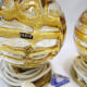 Pair of lamps DORIA lights globes MURANO New Old Stock