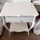 Louis XV style dressing table with retractable mirror – White painted wood