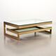 Belgo-Chrom Architectural G-Table 23-Carat Goldplated with Glass Tops 1970s