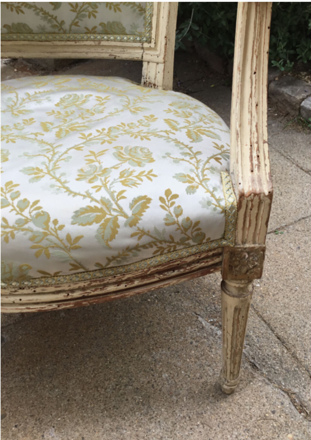 Pair of Louis XVI period cabriolet armchairs