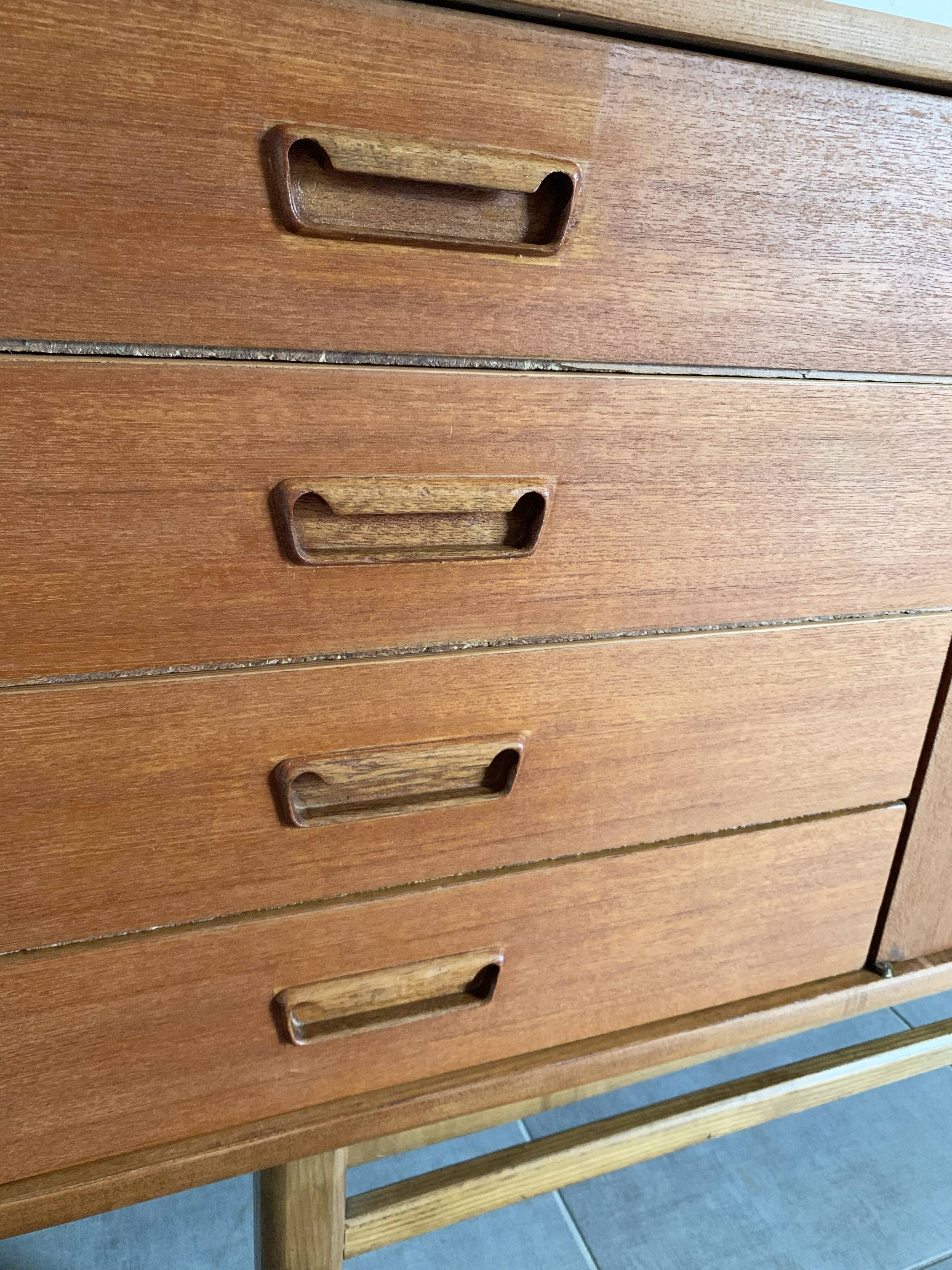 Vintage Scandinavian enfilade from the 60s in teak