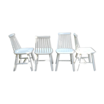 Suite de 4 chaises Tellus d'Ikea, années 60