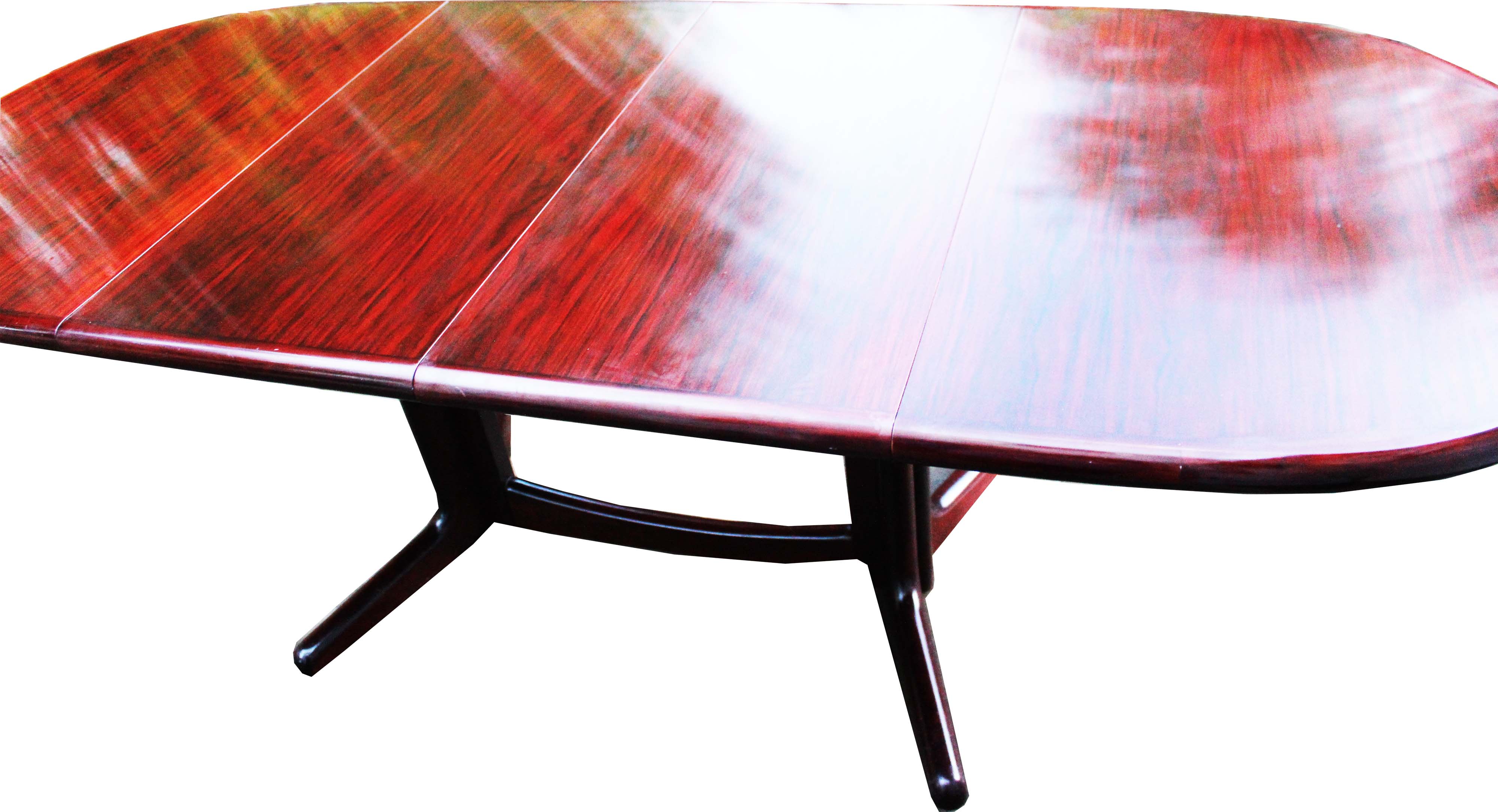 Midcentury extendable rosewood  dining table by edvard valentinsen