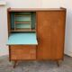 Vintage secretary cabinet with compass feet 1960