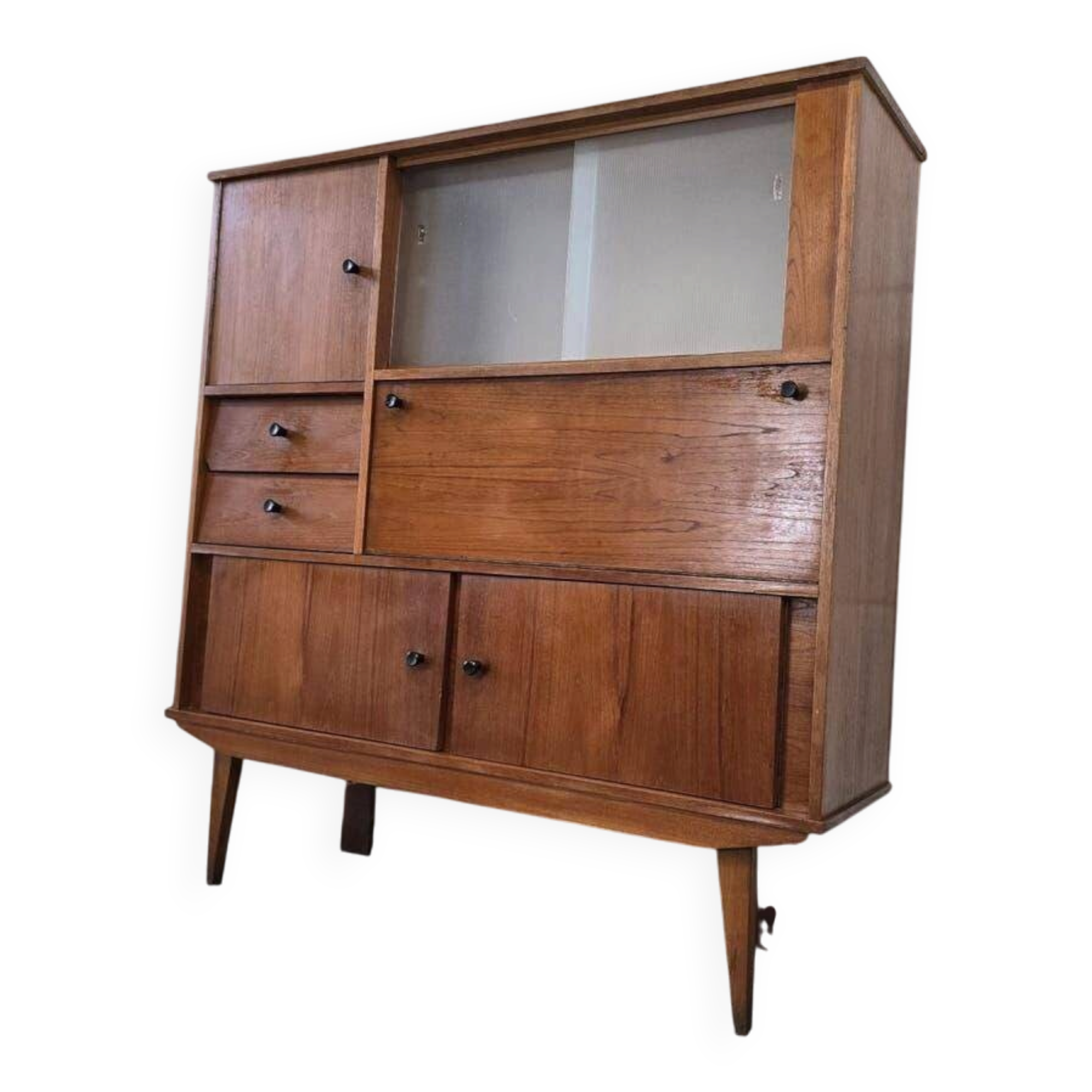 Vitrine vintage en bois / armoire / meuble mural
