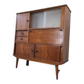 Vintage wooden display cabinet / wardrobe / wall unit